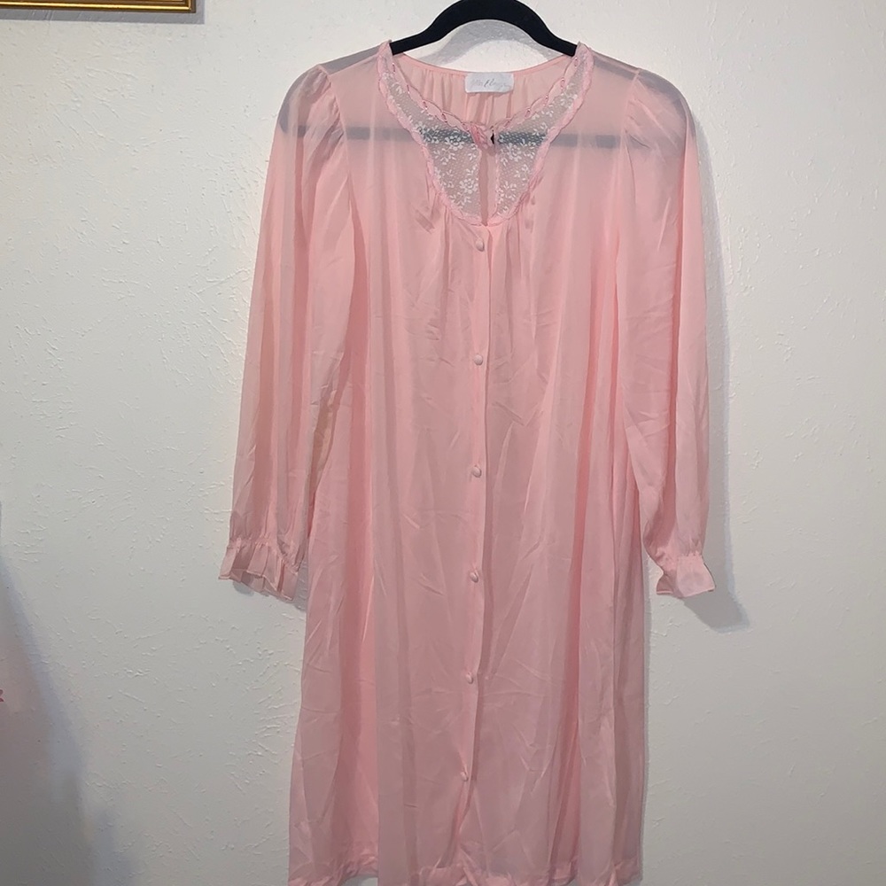 Miss Elaine Vintage Pink Dressing Gown Robe
